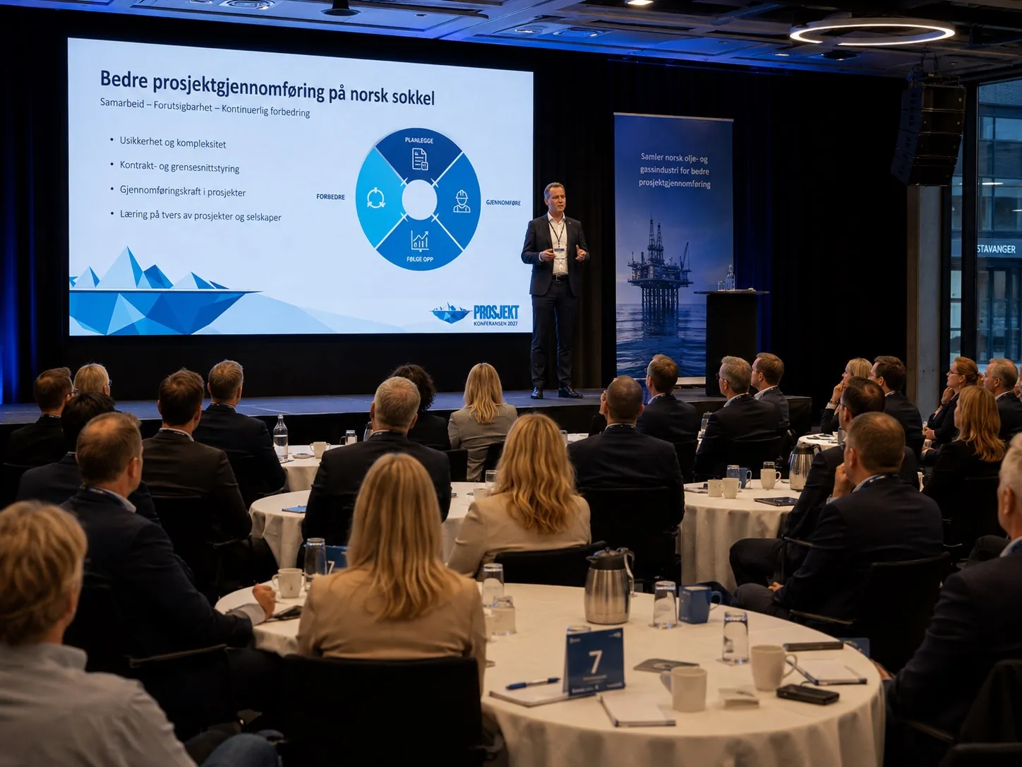 Deltakere i salen under Prosjektkonferansen
